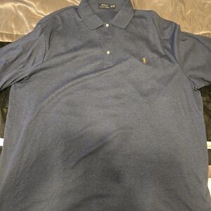 Polo by Ralph Lauren Men's Heather Blue Polo Shirt
